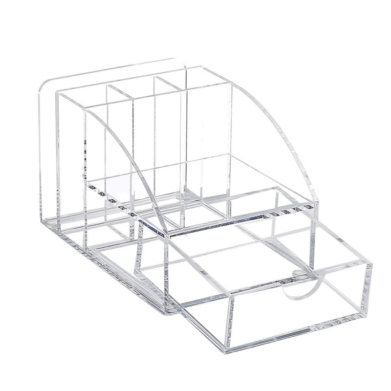 Ikee Design Acrylic Premium Desktop Office Supplies Organizer with Post It Note Pad Holder, Mail Storage and 3 Pencil Slots Pencil Holder, Office Tool Storage Case, 3 7/8 W x 5 7/8 D x 3 1/2 H in - Image 5